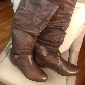 Steve Madden Slouch Brown Leather Boots